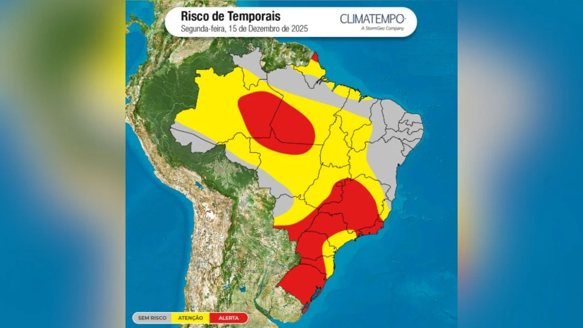 Semana começa com alerta para risco de temporais no ES