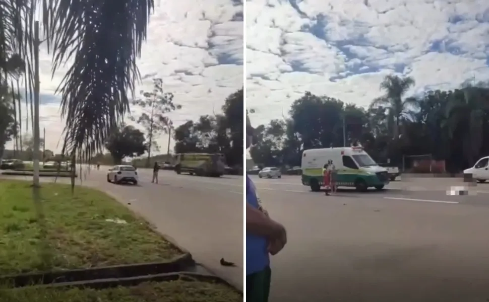 Homem morre após acidente entre moto e carro na BR-101 em Aracruz