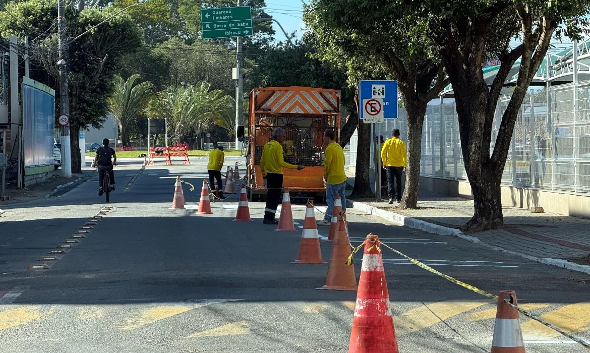 Município de Aracruz intensifica revitalização da sinalização horizontal